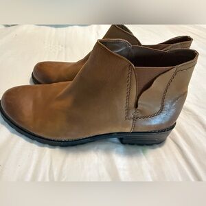 Clarks Brown Leather Ankle Boots